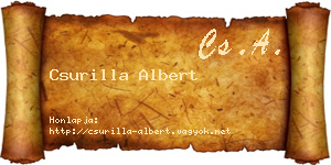 Csurilla Albert névjegykártya